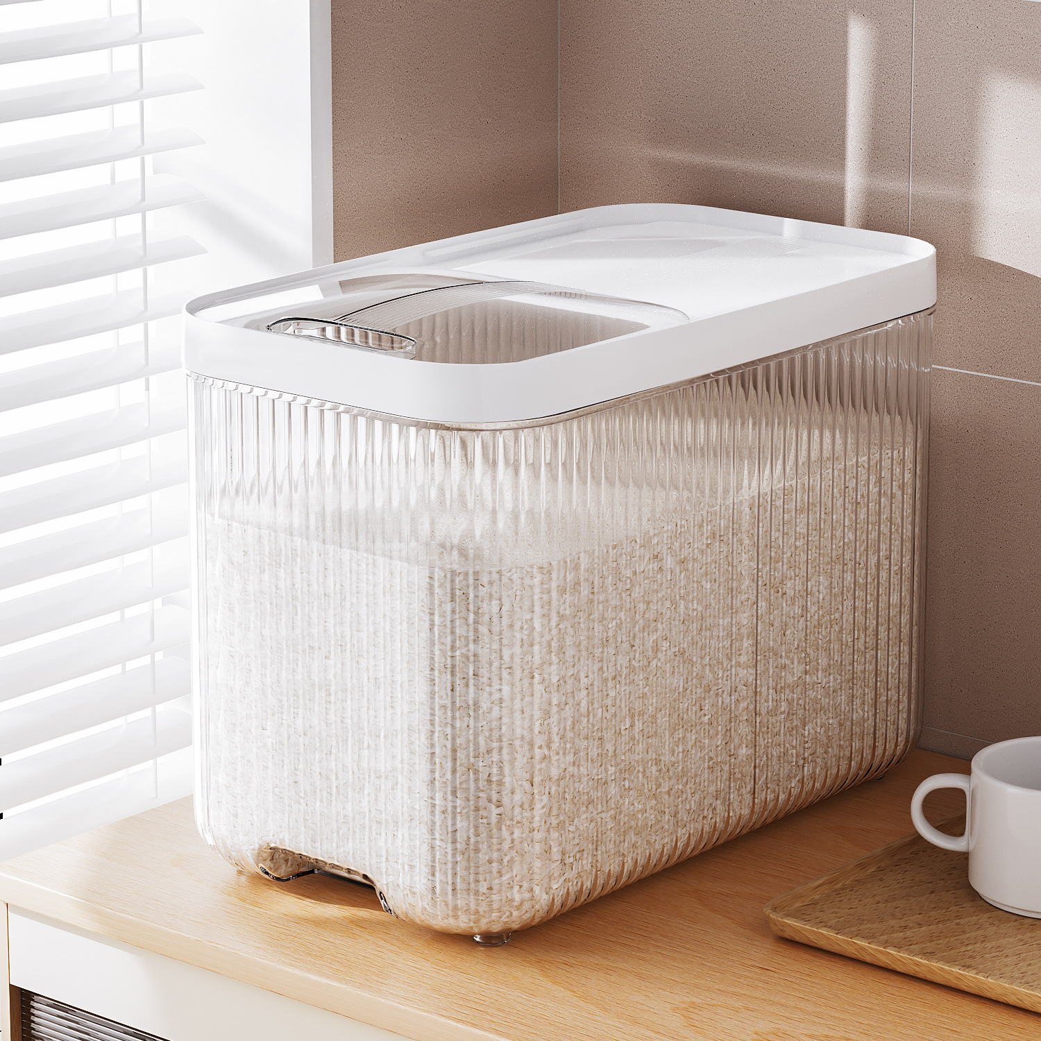 Rice Storage Container for Home Use, Insect-Proof, Moisture-Proof, Sealed Rice Bin, Rice Box, Storage Box, Grain Storage Container
