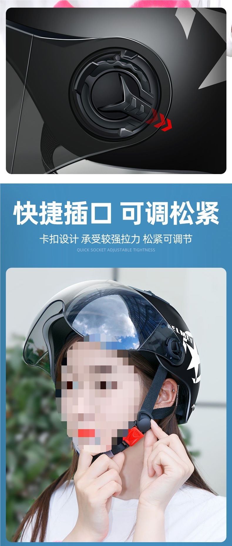 New national standard 3C certified electric vehicle helmet Harley motorcycle half helmet