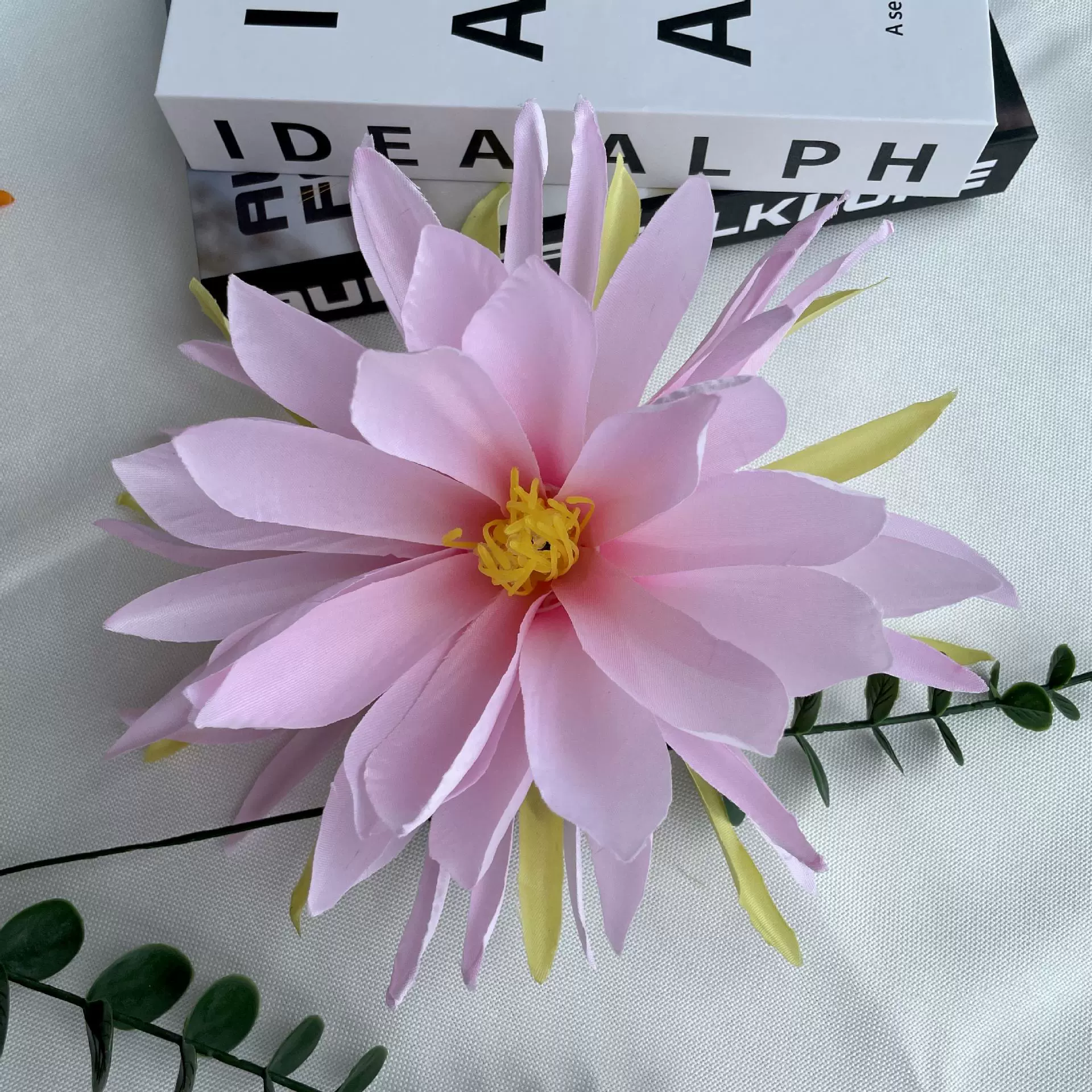 21cm昙花花头 路引花排插花花灯装饰仿真花古风灯笼绢花婚庆花朵