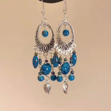 「浮光入海」复古波西米亚流苏耳环民族风耳坠新中式显脸小耳饰女