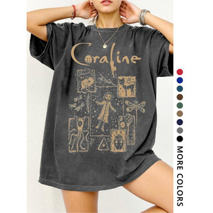 �羳�W�aŮ�b����T��Women's Deep Casual Campus Style T-Shirt,