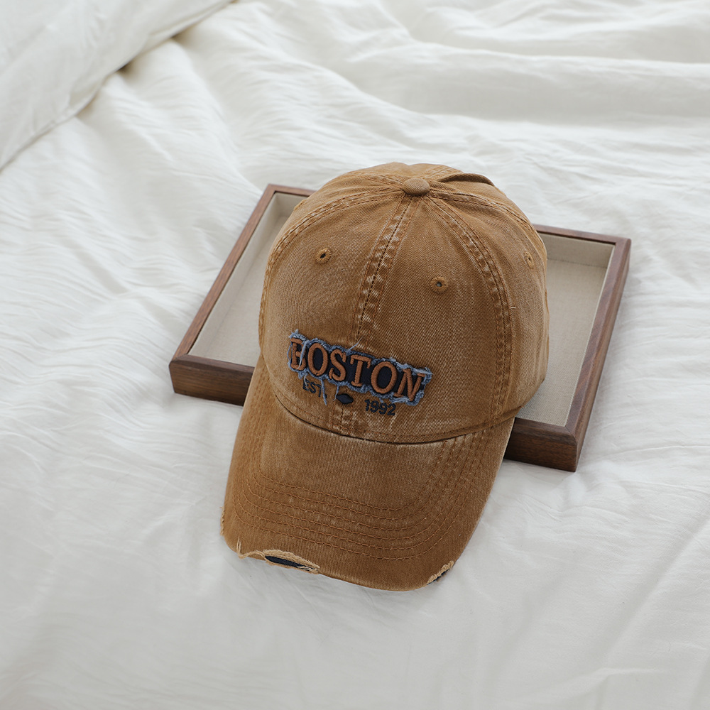 Niños retro hacer viejas letras bordadas sombrero de béisbol de vaqueros sombrero de primavera y otoño suave sombrero casual sombrero de lengua sombrero sombrero de sol