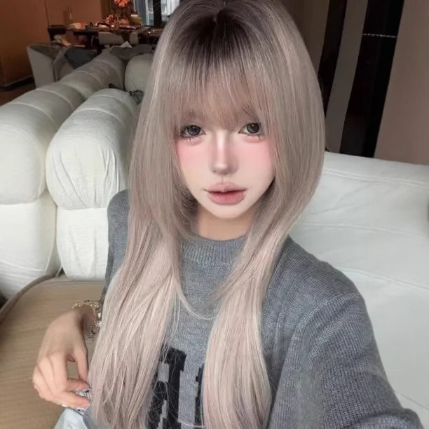 [Nagoya] Wig for Women, Natural Artificial, Light European and American Design, Versatile Mesh Feel, Natural Full Headgear