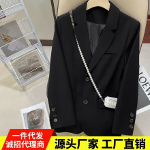 西装外套女春秋2024新款韩版宽松英伦风气质百搭上衣休闲小西服女