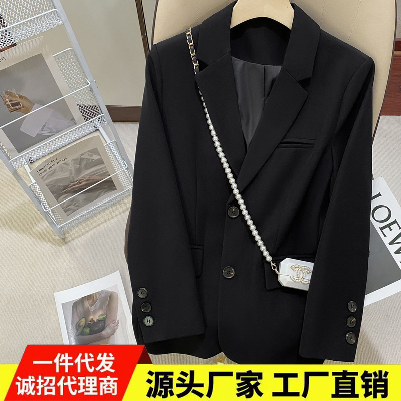 Suit Jacket Women's Spring and Autumn 2024 New Korean-style Loose British-style Elegant All-match Top Casual Small Suit for Women Suit Jacket Women's Spring and Autumn 2024 New Korean-style Loose British-style Elegant All-match Top Casual Small Suit for Women