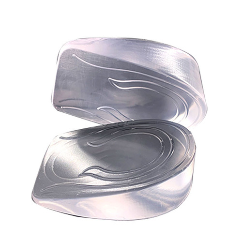 Transparent invisible inner heightening insole shock-absorbing silicone heel pad for men/women heightening massage 1/2/3cm heel pad