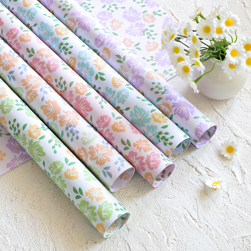 Nuevo papel de embalaje de flores frescas serie de flores trituradas de papel de embalaje de flores materiales de atmósfera de papel de arte materiales de arte floral