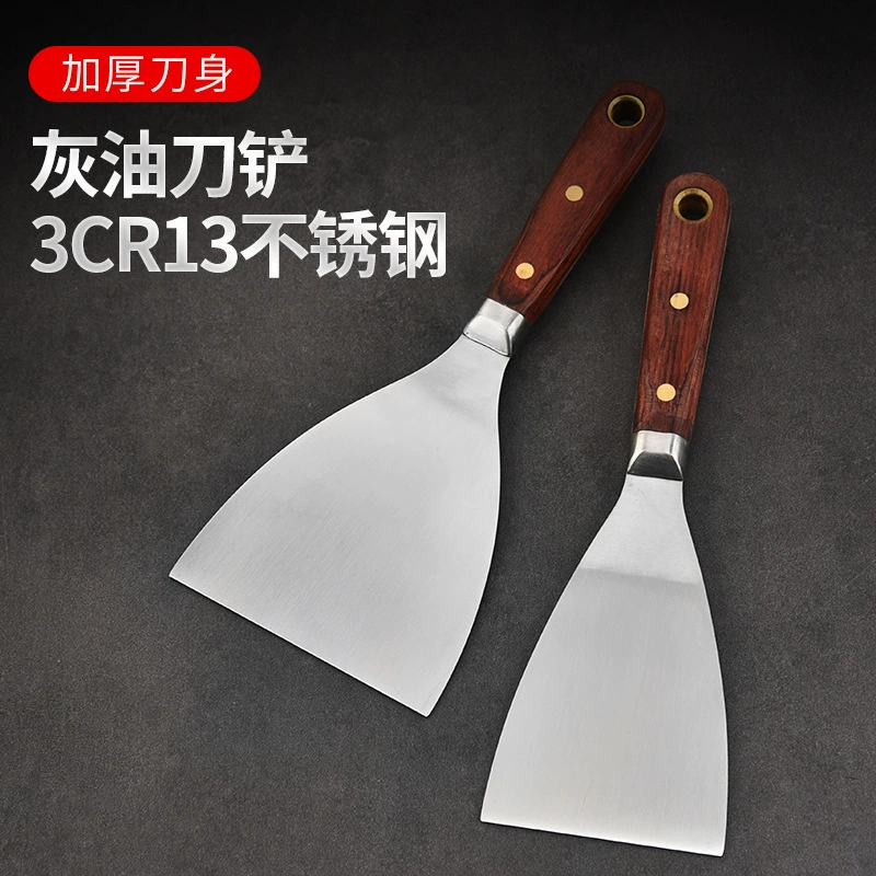Фабрика из нержавеющей стали цвет деревянная ручка стальная голова маляр скребок Шпатель Лопата нож Шпатель Лопата настенный набор из четырех предметов