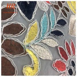 小批量订单 多色绳线网布电脑绣花 春夏女装时尚面料 可发样品