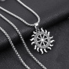 Double-sided necklace, fashionable pendant for beloved suitable for men and women, European style