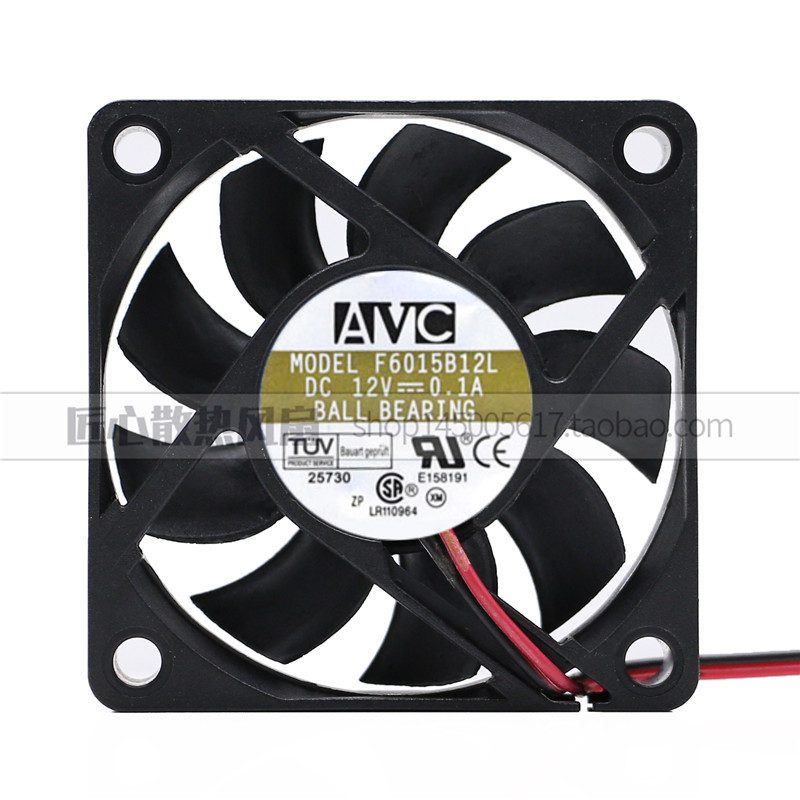 AVC F6015B12L 6015 6CM厘米静音主板风扇 DC12V 0.1A 60*60*15MM