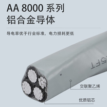 2KV 美标 XLPE 护套电缆 UL 认证铝芯阻燃塑料橡胶电缆线