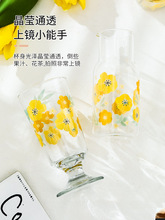 444Z批发【200-80】玻璃杯套装家用高硼硅可爱喝水杯子女夏季ins