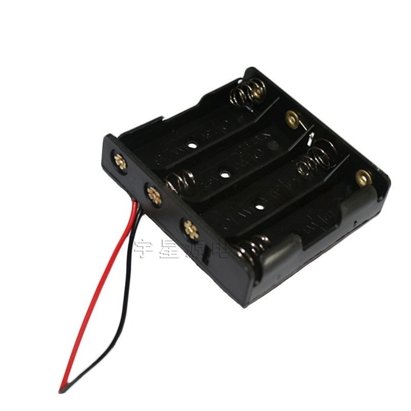 装4节5号电池盒/电池座  4位5号  四节五号并排 4AA