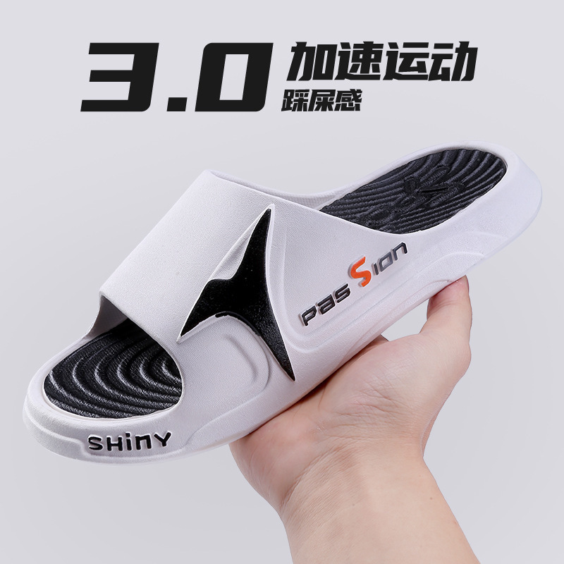 Summer slippers men's outdoor wear youth trend Sports Leisure home soft flat bathroom student fashion sandals wholesale