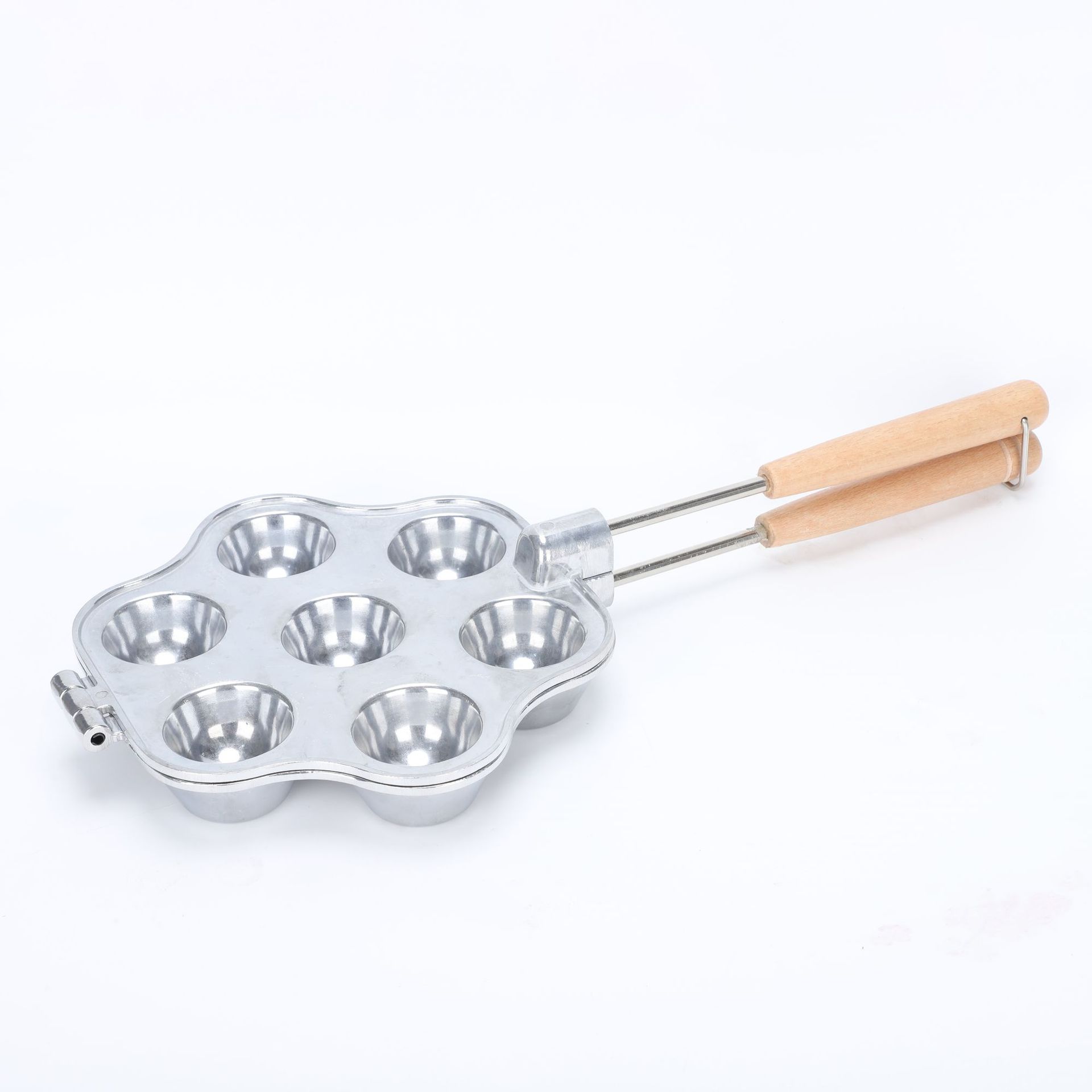 Cross-border aluminum household seven-hole egg tart cake mold flower-shaped waffle baking pan gas baking mold wholesale