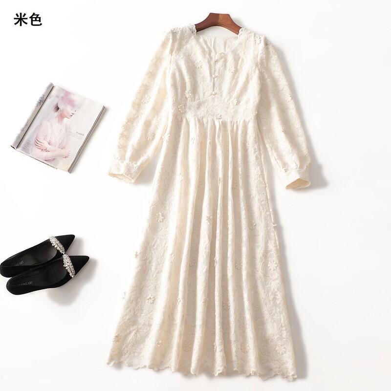 412094 Autumn Long-Sleeve Extended Dress Shenzhen Mingwei Wholesale Quality Women's Clothing Clearance Sale