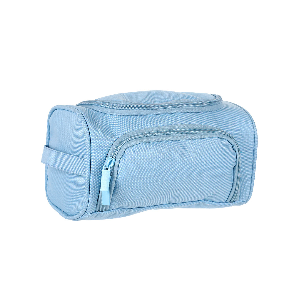 Estuche para lápices Oxford de doble capa de gran capacidad transfronterizo, bolsa de papelería de almacenamiento lateral multifuncional, bolsa de lápices simple para estudiantes portátiles