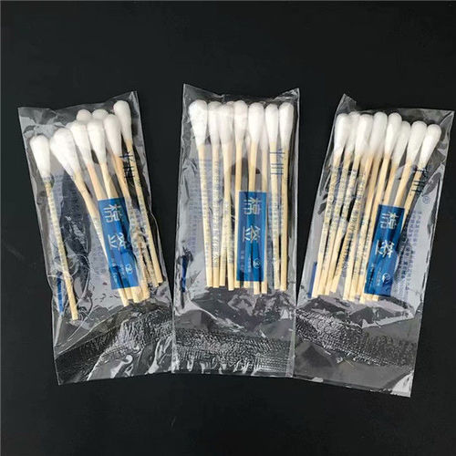 10-count Pack of Medical Cotton Swabs, Cosmetic Cotton Sticks, Sterile Single-Ended Cotton, Individually Wrapped, Disinfected