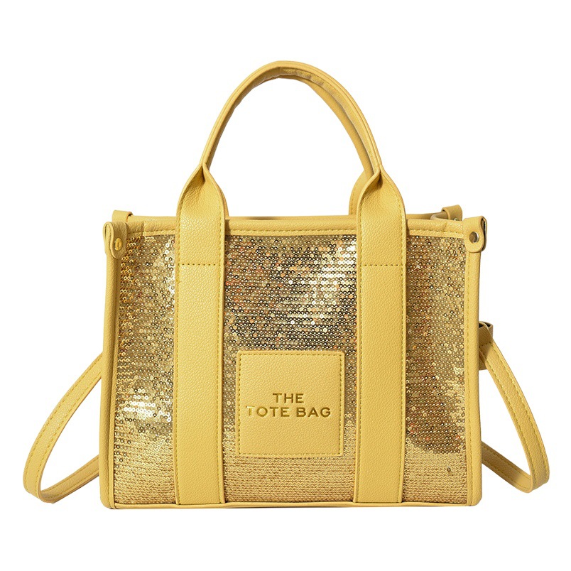 Baigou Bolsa al por mayor bolso de mano portátil femenino 2023 transfronterizo nuevo nicho lentejuelas contraste color hombro bolsa de mensajero