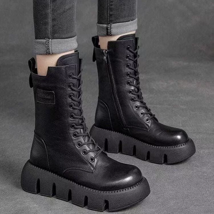 Martens, winter keep warm high boots platform for leisure, for import