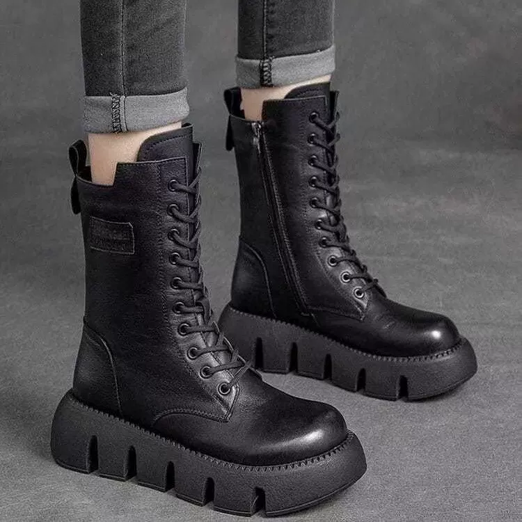 Martens, winter keep warm high boots platform for leisure, for import