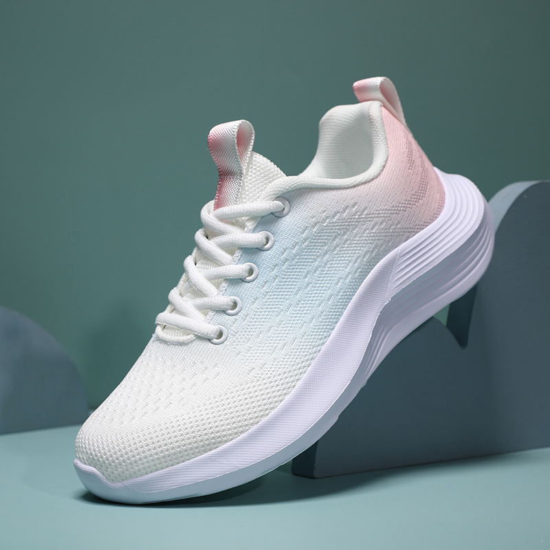 2026 primavera nuevos zapatos de tela de mujer cómodos zapatos deportivos de malla transpirables de moda simple zapatos casuales de mujer