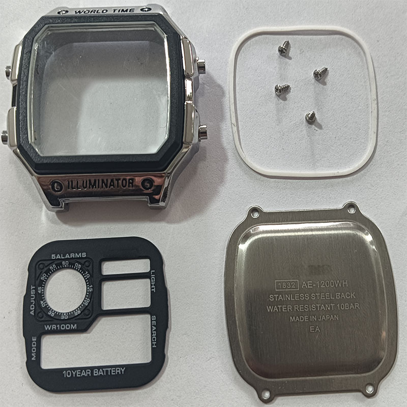 2024 New Metal Electroplated Watch Case, Integrated and Compatible with 30.5*30.5 Electronic Movement, Shock-Resistant Ae1200 Replacement 2024 New Metal Electroplated Watch Case, Integrated and Compatible with 30.5*30.5 Electronic Movement, Shock-Resistant Ae1200 Replacement