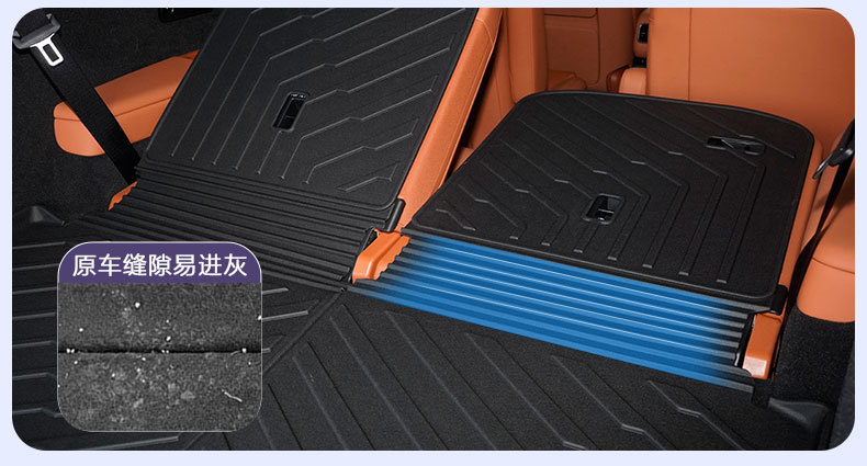 Suitable for Ideal L6/L7/L8/L9 Integrated Trunk Mat Tpe Trunk Protection Mat Three-Row Backrest Mat Dropshipping