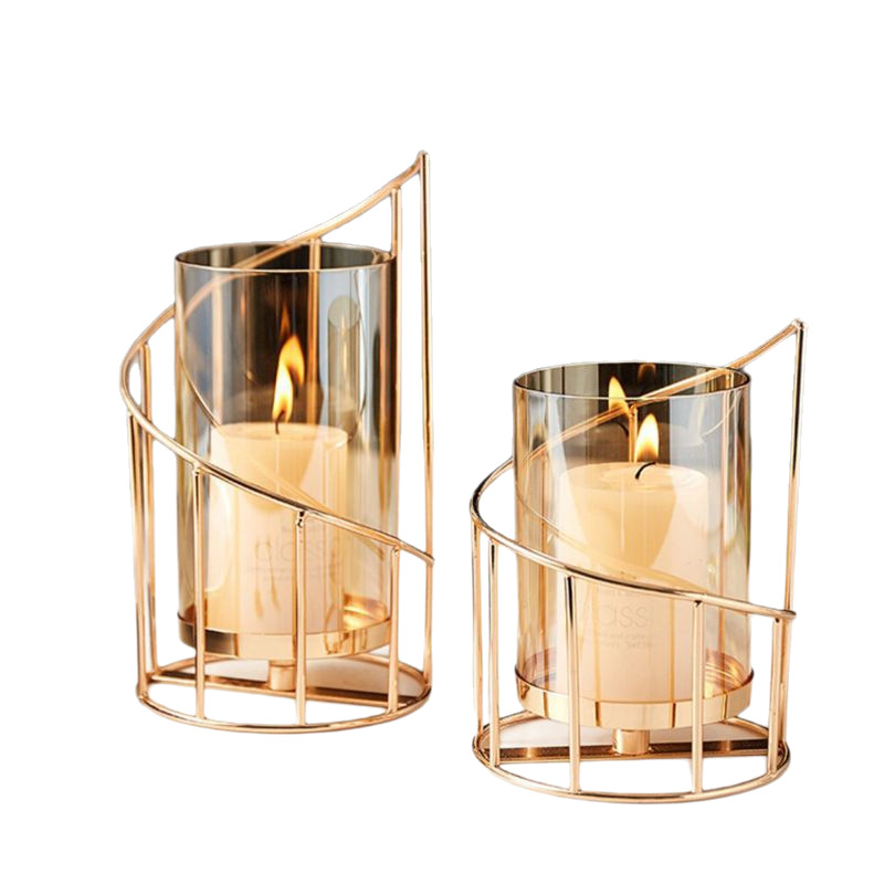 Candelabro romántico nórdico decoración sala de estar mesa de comedor europeo de alta gama vela de hierro forjado soporte de mesa luz de velas decoración de accesorios de cena