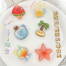 版权INS夏日卡通装饰礼品封口夹便签夹pp夹子送学生可爱2元小商品