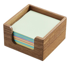 跨境木质纸巾盒办公桌面回形针便签收纳盒商用名片盒餐厅抽纸盒