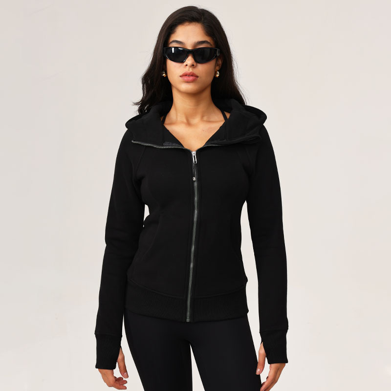 2025 primavera y verano ocio invierno encapuchado LULU chaqueta de yoga con chaqueta deportiva cálida al aire libre image 7