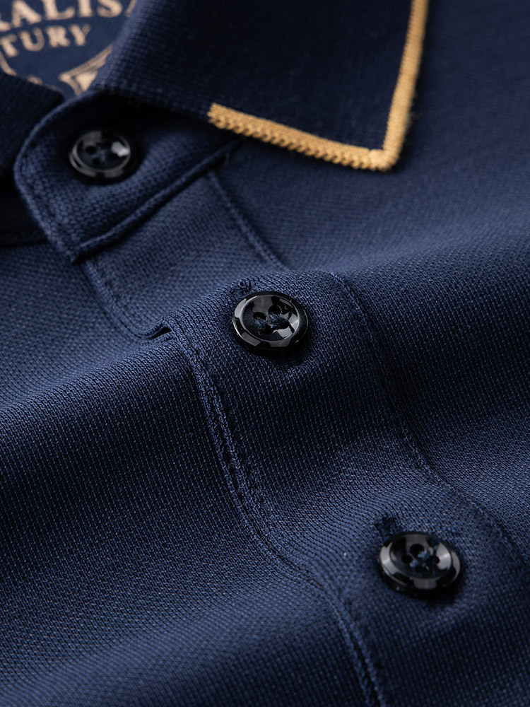 Emperor Paul long-sleeved polo shirt men's dad autumn clothes men's middle-aged business casual lapel bottoming shirt inner wear