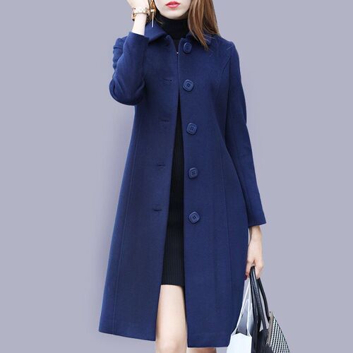 Woolen coat women's mid-length British style 2025 spring and autumn new slim woolen coat women's slim woolen suit