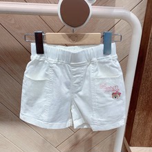 預售 韓版童裝國內專櫃外貿尾單女童卡通白牛仔短褲PCTJC2542M