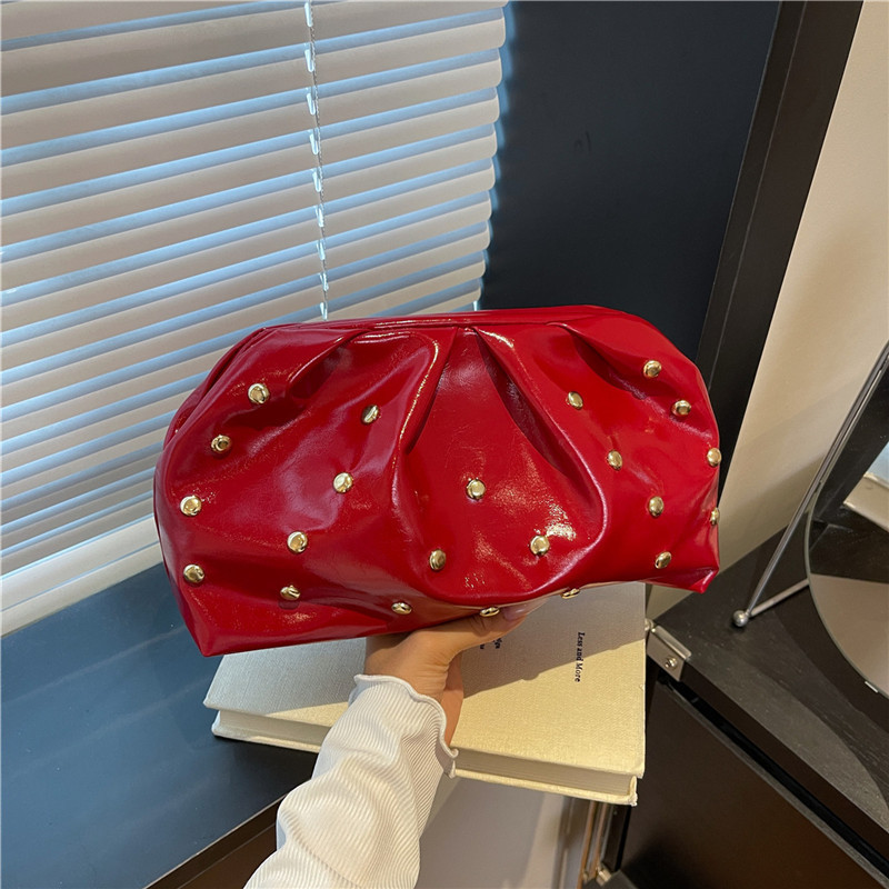 2025 New Autum Bags, High-End Shoulder Bags, Women's Clutch Bags, Rivet Crossbody Bags, Textured Personalized Women's Bags