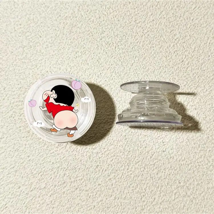 Crayón pequeño nuevo soporte de bolsa de aire redonda 360 ° rotatorio telescópico plegable soporte de teléfono móvil tipo de escritorio adhesivo