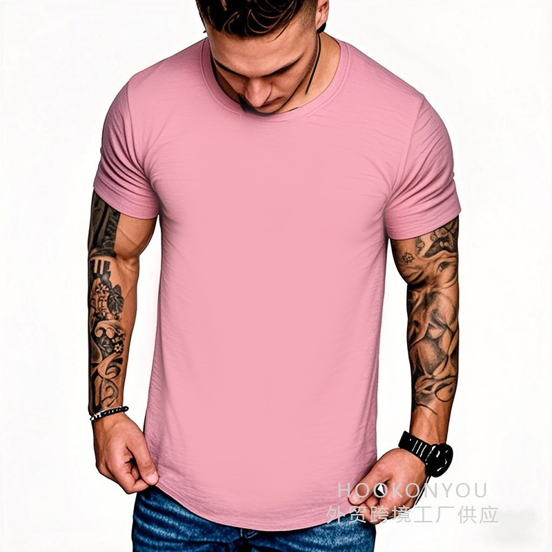 [写真印刷] 無地コットンラウンドネックTシャツ、写真、任意のパターンとテキストを印刷できます。|undefined