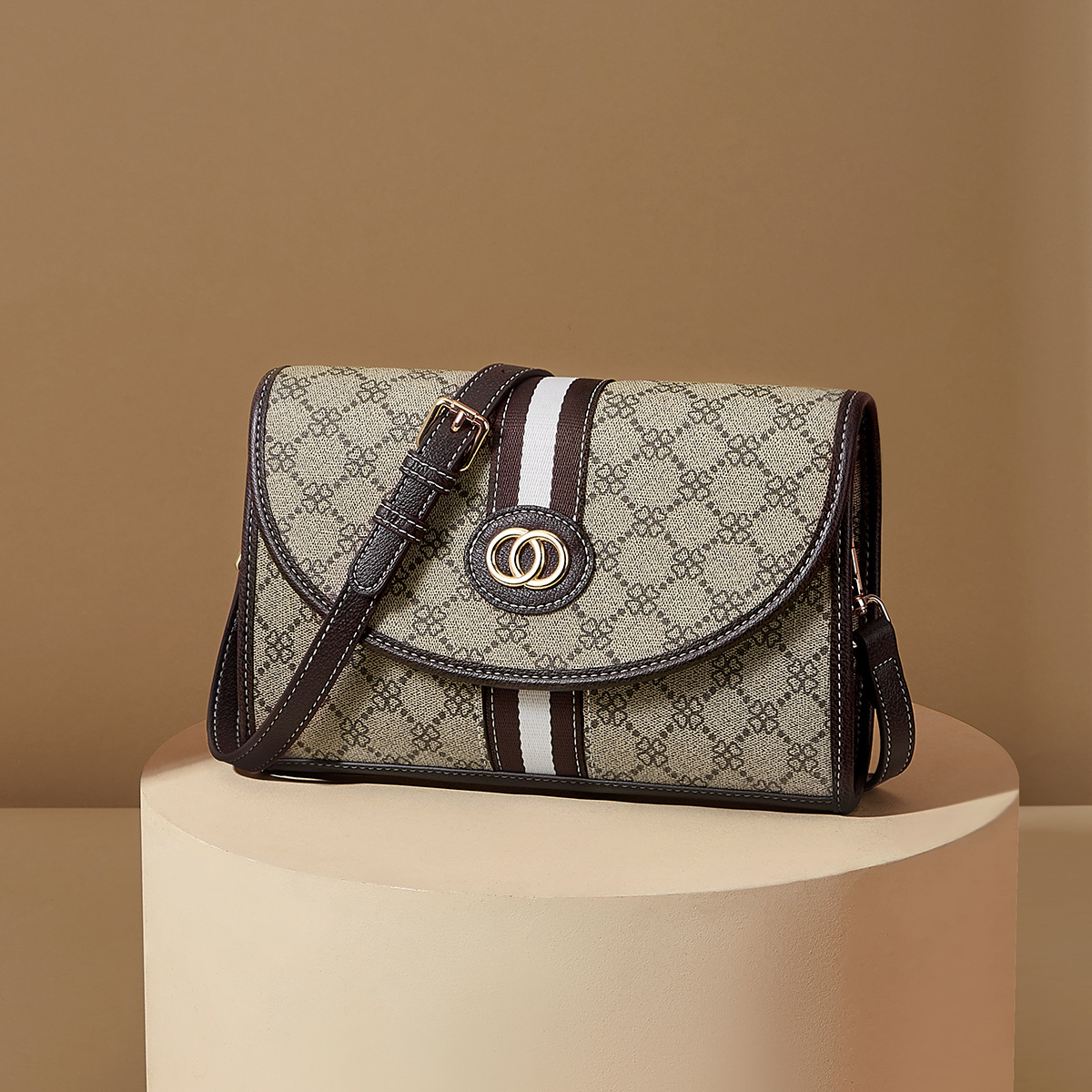 Bolso bandolera cuadrado para mujer, diseño de contraste de color