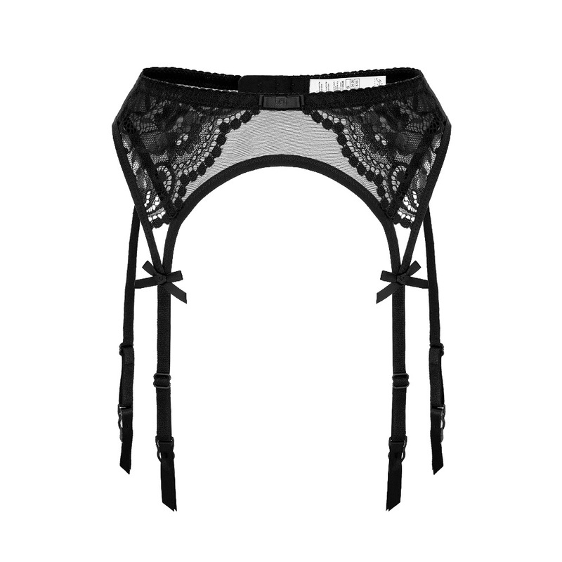 Varsbaby sexy mesh lace embroidered non-slip back breasted women's Garter
