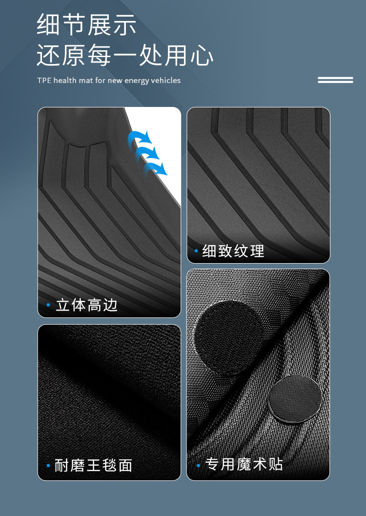 Car Floor Mats for Audi Q6 2024 Full TPE Trunk Mat Seat Back Mat