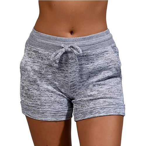 Women's base layer quick-drying yoga shorts, casual sporty, waist-cinching tie-up elastic shorts