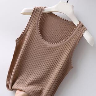 Ice Silk Vest 42600kg Loose Slimming Look Large Size Knitwear Thin 2025 Summer New Women's Top