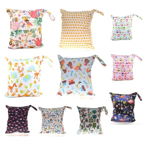 SGS-certified Baby Outdoor Double Zipper Printed Diaper Bag - Storage Bag, Numbers 1 to 36