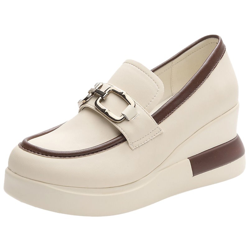2026 verano nuevo nicho británico zapatos de cuero casuales de moda cómodos Mary Jane Colegio zapatos japoneses aumentan la altura