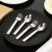 304不锈钢精美方柄儿童叉勺儿童餐具宝宝勺吃饭餐叉勺幼儿家用叉