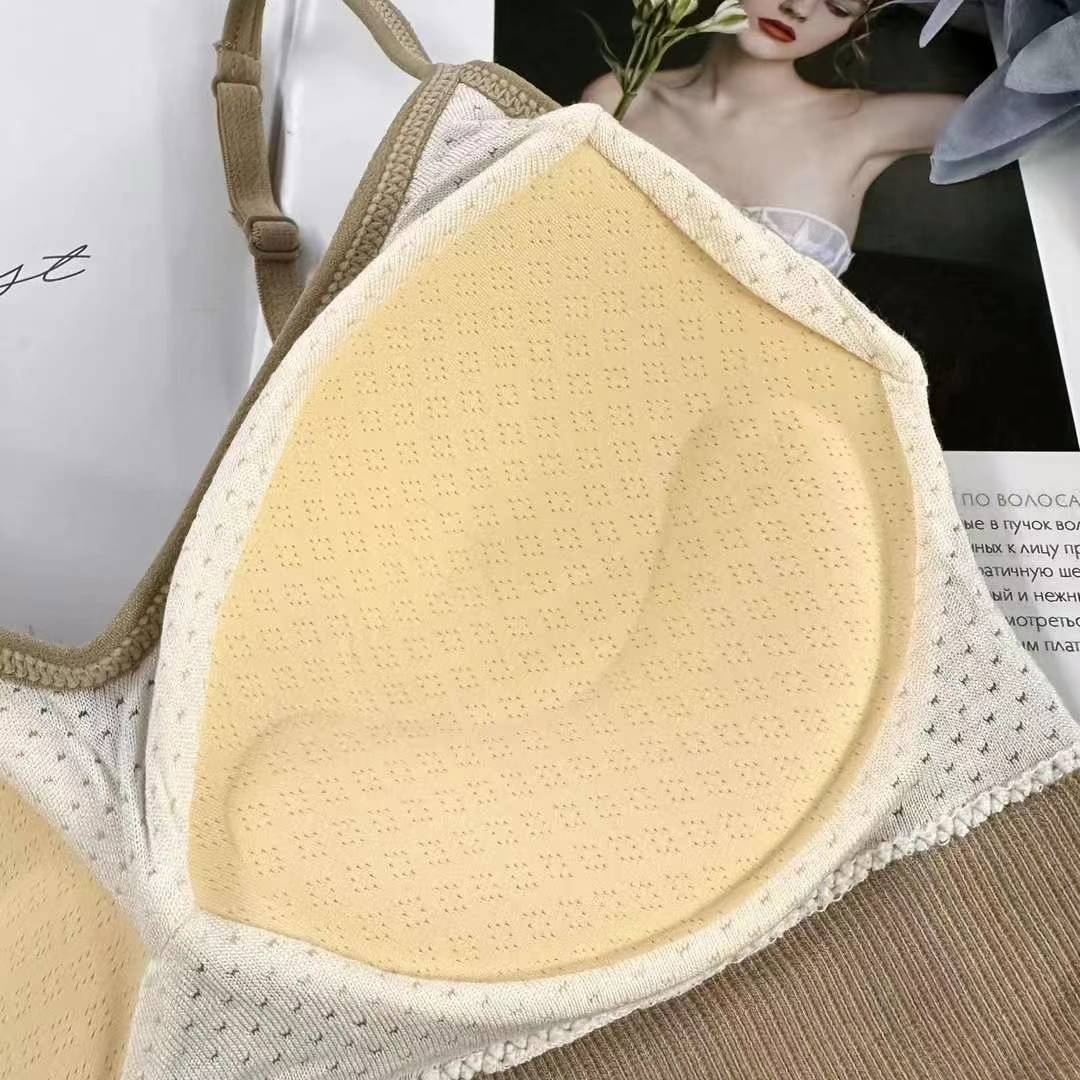Nueva taza fija sin costuras hermosa espalda sin anillo de acero ropa interior chaleco chaleco cómodo ropa interior damas base sostén al por mayor