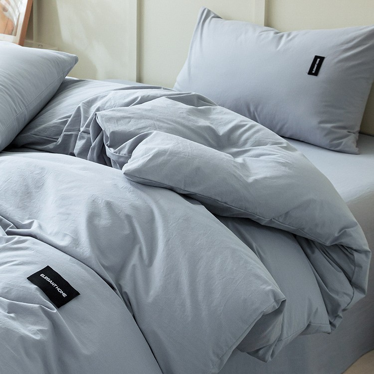 ins algodón puro cuatro piezas simple bordado sábanas de algodón cubierta de colcha de tres piezas para una sola persona 2025 nueva ropa de cama