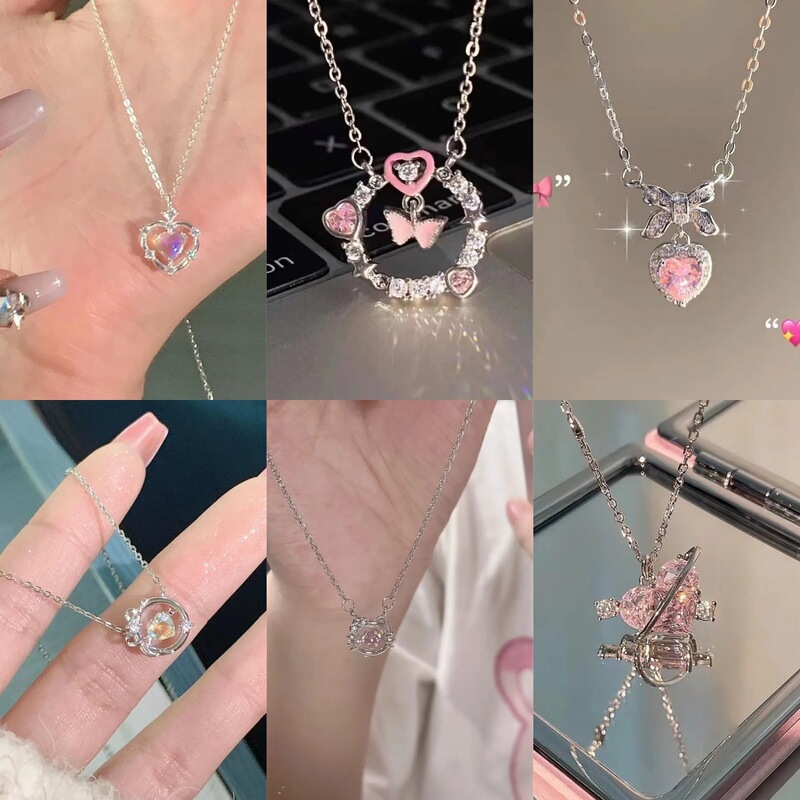Six-Piece Necklace Set for Students, Sweet and Heartwarming Love-Themed Clavicle Chain, Niche High-End Design, Ins-Style for Students Six-Piece Necklace Set for Students, Sweet and Heartwarming Love-Themed Clavicle Chain, Niche High-End Design, Ins-Style for Students